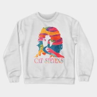 cat stevens psychedelic graphic Crewneck Sweatshirt